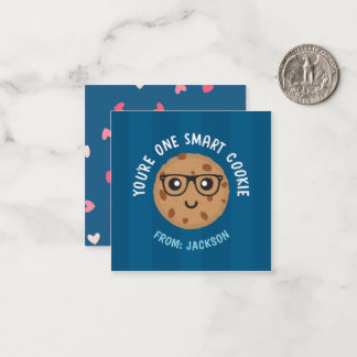 One Smart Cookie Valentijnsdag Sticker Notitiekaartje