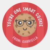 One Smart Cookie Valentine's Day Sticker (Devant)
