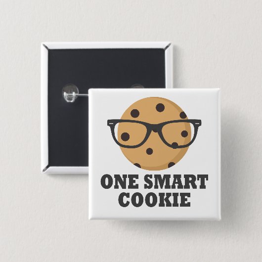 One Smart Cookie Vierkante Button 5,1 Cm (Voorkant /achterkant)