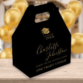 One Smart Cookie Zwart en Gouden Afstudeerfeest Bedankdoosjes