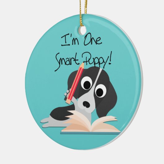 One Smart Puppy Keramisch Ornament (Links)