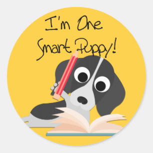 One Smart Puppy Ronde Sticker