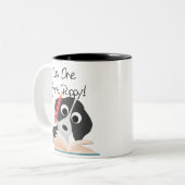 One Smart Puppy Tweekleurige Koffiemok (Voorkant links)