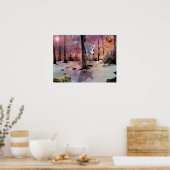 One Snowy Kerstmis Poster (Keuken)