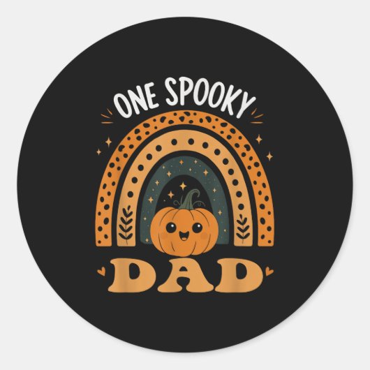 One Soky Dad Dad Matching Family Halloween Costume Ronde Sticker (Voorkant)