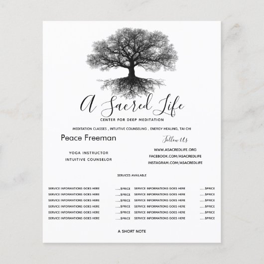 One Source | Tree of Life Design Flyer (Voorkant)