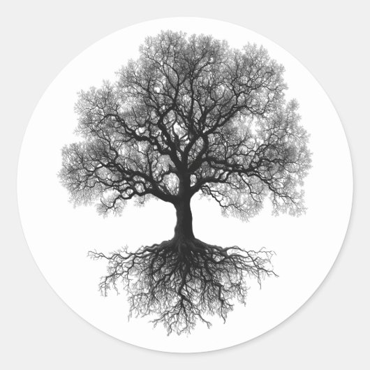 One Source | Tree of Life Design Ronde Sticker (Voorkant)