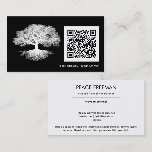 One Source | Tree of Life Design Visitekaartje (Voorkant / Achterkant)