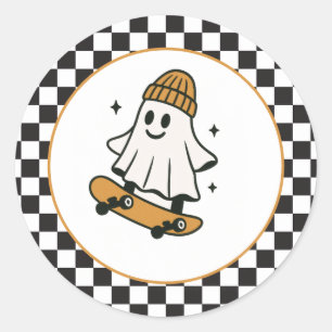 One Spooky Dude Halloween Verjaardag Ronde Sticker