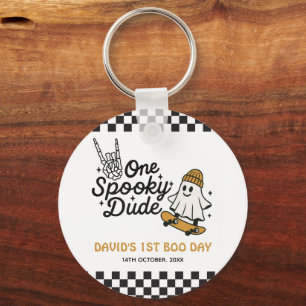 One Spooky Dude Halloween Verjaardag Sleutelhanger