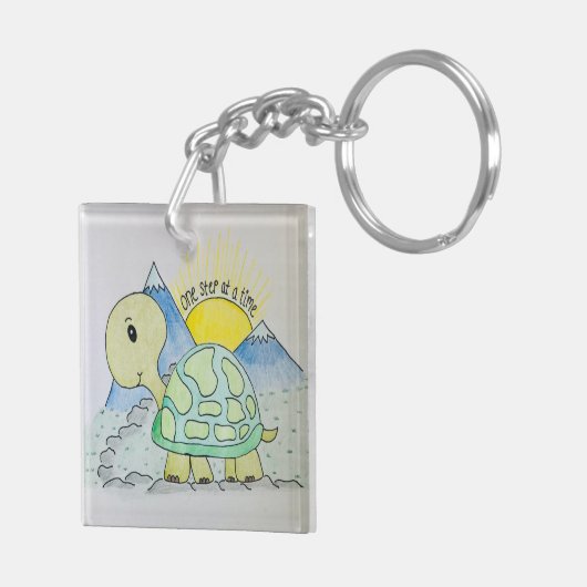 "One Step at a Time"-Sleutelhanger Sleutelhanger (Achterkant Rechts)