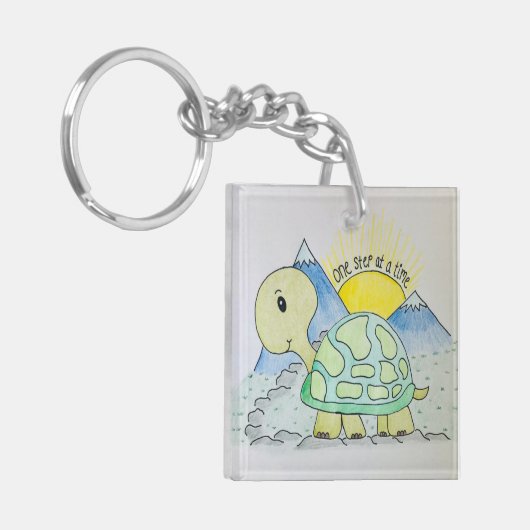 "One Step at a Time"-Sleutelhanger Sleutelhanger (Voorkant Links)