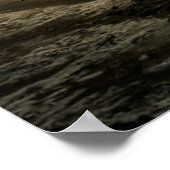 one surfer op de wintergolven poster (Hoek)