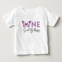 One Sweet Butterfly Eerste Verjaardag Shirt