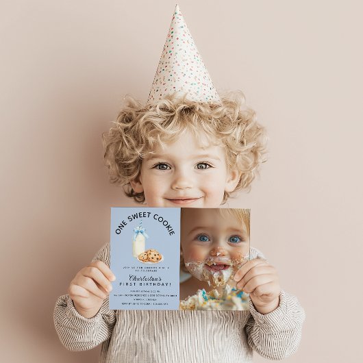 One Sweet Cookie Boy First Birthday Invitation