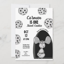 One Sweet Cookie Mouse First Birthday Kaart