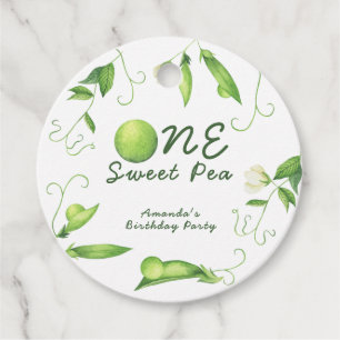 One Sweet Pea eerste verjaardag Bedankjes Labels