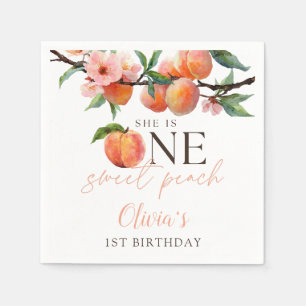 One Sweet Peach 1e verjaardag Servet