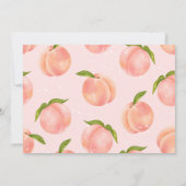 One Sweet Peach 1er Birthday Photo Invitation (Dos)