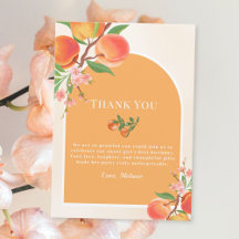 One Sweet Peach 1er Carte de remerciements d'anniv