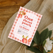One Sweet Peach 1st Birthday Invitation | Girl