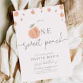 One Sweet Peach First Birthday Invitation Boho
