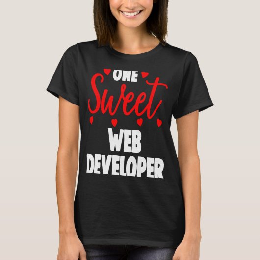 One Sweet Web Developer's Valentijnsdag T-shirt (Voorkant)