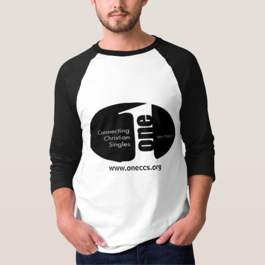 ONE — T-shirt met honkbal (Voorkant)