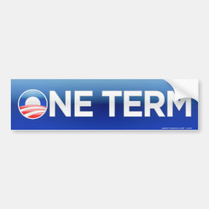 One Term President Obama Bumpersticker