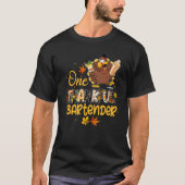 One Thankful Bartender Turkey Pilgrim Hat Thanksgi T-shirt (Voorkant)