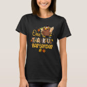One Thankful Bartender Turkey Pilgrim Hat Thanksgi T-shirt (Voorkant)