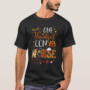 One Thankful CCN Nurse Thanksgiving Day Neurse Tur T-shirt