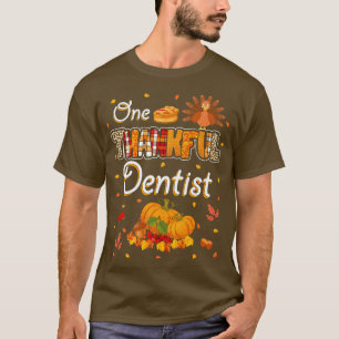 One Thankful Dentist Herfst Autumn Thanksgiving T-shirt