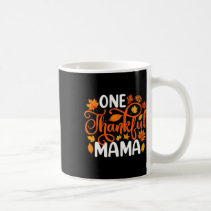 One Thankful Mama Funny Herfst Autumn Thanksgiving Koffiemok