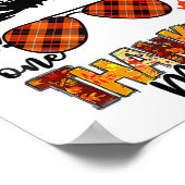 One Thankful Mama Funny Messy Bun Fall Autumn Than Poster (Hoek)