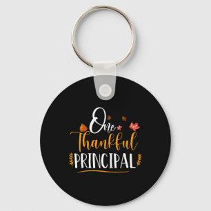 One Thankful School Principal Herfst Thanksgiving  Sleutelhanger