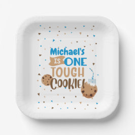One Tough cookie Birthday Paper Plates Papieren Bordje