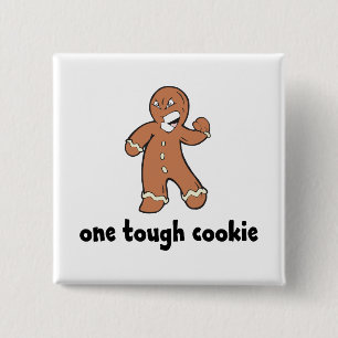 One Tough Cookie Kinder Vierkante Button 5,1 Cm