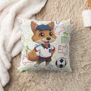 One Voetbal Coyote Print Kussen