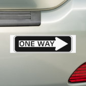 One Way Bumpersticker (Op auto)
