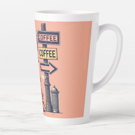 "One Way Coffee" lelijke latte Mok (Rechts)