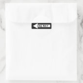 One Way Pijl (links) Snelweg teken Ronde Sticker (Tas)