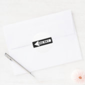One Way Pijl (links) Snelweg teken Ronde Sticker (Envelop)