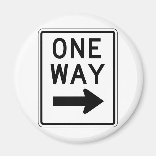 One Way Right Sign Magneet (Voorkant)