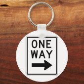 One Way Right Sign Sleutelhanger (Voorkant)