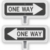 One way street sign sticker (Voorkant)