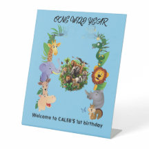 One Wild Year Boy's 1st Birthday Welkom Teken