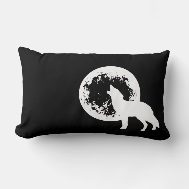 One Wolf Moon Kussen (Voorkant)