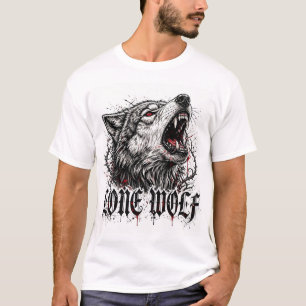One Wolf Zwarte Gotische Wolf T-shirt - Sigma Alph