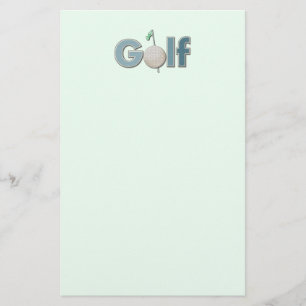 One Word Golf Briefpapier